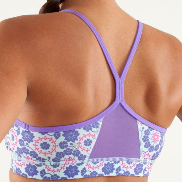 Lululemon Flow Y Bra IV Twiggy Printed Power Purple / Power Purple - Picture 5 of 5